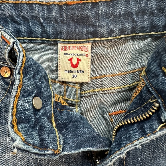 True Religion Bobby Jeans Womens Size 30 Blue Denim Bootcut Lowrise Medium Wash - Picture 7 of 16